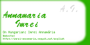 annamaria imrei business card